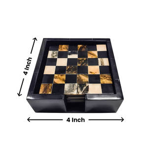 Offre Spéciale : Ensemble de Sous-Verres Carrés et Ronds en Bois et Résine pour Tasses à Thé et Café avec Support, Accessoires Perles, par Fashion Craft India - Product Image 3