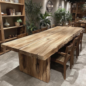 Muebles de Lujo de Alta Calidad, Mesa de Comedor de Madera Maciza, Hecha a Mano y Tallada, Mesas de Comedor para Restaurantes y Cafés - Product Image 6