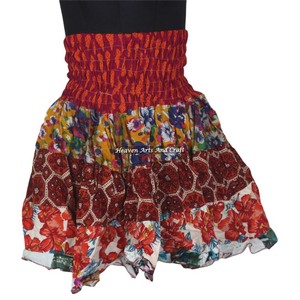 New Gypsy Indian <b>Patchwork</b> Boho Hippie Dropped Waist Midi <b>Skirt</b> Cotton Sexy Summer Wear - Product Image 6