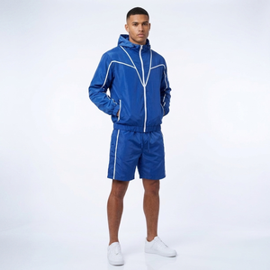 Ensemble de survêtement imperméable coupe-vent pour homme, vêtements de sport légers, jogging décontracté, tenue d'entraînement fitness. - Product Image 3