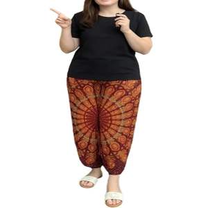 Verano verde Harem Pantalones altos holgados afgano gitano Boho rayón Unisex Yoga pantalón elegante Mandala diseño cómodo algodón - Product Image 4