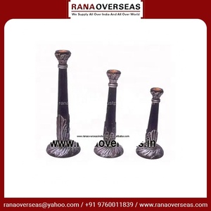 Portavelas de madera hecho a mano con diseño tallado para decoración de eventos decoración del hogar de proveedor indio - Product Image 6