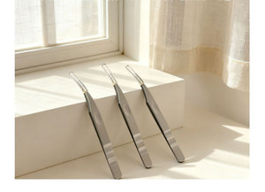 Pinzas de Acero Inoxidable de Alta Calidad para Pestañas, Pinzas de Precisión para Cejas, Pinzas para Extensión de Pestañas - Product Image 1