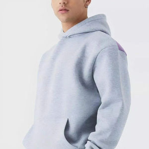 Conjunto Deportivo Gris Claro para Hombre, Sudadera con Capucha y Pantalones Anchos, Dos Piezas, Ecológico, Ligero, Transpirable, Informal - Product Image 3