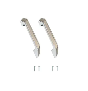 Poignée moderne argentée et noire pour armoire, tiroir, porte, poignée élégante pour cuisine, bureau, chambre, fenêtre - Product Image 1