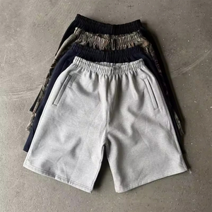 Shorts en coton pour hommes à imprimé étoiles personnalisé, style vintage, avec cordon de serrage, décontracté, streetwear, vente en gros, fabricant OEM - Product Image 2