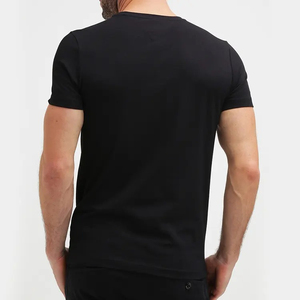 T-shirt unisexe personnalisé à col rond en polyester et coton doux, design uni, haut de sport pour la course à pied pour hommes, t-shirt uni avec OEM - Product Image 2
