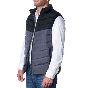 Gilet matelassé léger pour homme à col mandarin, color block, respirant, sans manches, pour la randonnée, collection automne - Product Image 6