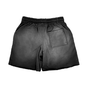 Summer Sporty Solid Mid Waist 100% Organic Cotton Quick Dry Vintage Distressed Acid Washed Baggy Shorts for Men - Product Image 6