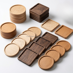 Juego de Posavasos Rústicos de Madera de 4 Pulgadas al por Mayor, Posavasos Ecológicos de Madera Maciza para Cafeterías, Bares, Protección de Mesas, Venta al por Mayor - Product Image 2