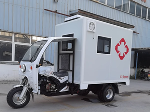 รถสามล้อบรรทุกสินค้าแบบมีห้องโดยสารและตู้แช่แข็ง รุ่น SC1-Gasoline Freezer Tricycle /Electric  สีขาว - Product Image 2