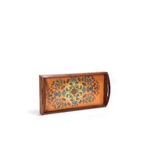 Wood Printed Modern Luxury Sustainable Serving <b>Storage</b> <b>Tray</b> Multipurpose Use for Home & Cafe Dining Coffee Table Accent - Product Image 1