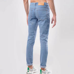 Jeans de Mezclilla Azul para Hombre, Uso Diario, Corte Cómodo, Lavado Vintage, Rectos, Transpirables, Diseño Moderno para Verano e Invierno - Product Image 3