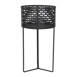 Soporte cilíndrico blanco para macetas con base cruzada y patas metálicas, par, para decoración de balcones de apartamentos - Novedad en Fresh Sourcing - Product Image 2