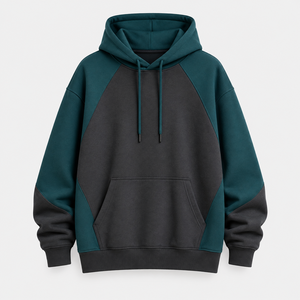 Sweat à capuche thermique sport pour homme, coupe ample, couleur unie, en coton de haute qualité, grande taille, collection 2026 - Product Image 3