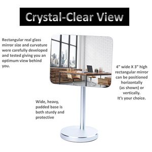 Specchio da Tavolo in Vetro Reale con Supporto Staccabile, Angolo Ampio, Accessorio di Bellezza Discreto e Compatto - Product Image 3