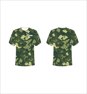T-shirt à manches courtes camouflage pour homme Ferocious, coupe classique, séchage rapide, col rond, design imprimé décontracté - Product Image 1