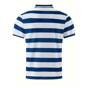 Chemises sportives pour hommes en toile respirante de haute qualité 100% coton, grande taille, manches courtes, boutonnées sur le devant, design uni, transfert thermique - Product Image 2