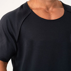 Camiseta Deportiva Antiarrugas de Verano, Manga Corta, Cuello Redondo, Color Liso, 100% Algodón, Transpirable, Cómoda y de Secado Rápido, Venta al Por Mayor - Product Image 6