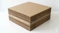 Carton ondulé couleur personnalisée : Carton recyclé à ondulation B/C/E/BC/BE, feuille double face enduite anti-ondulation pour impression offset