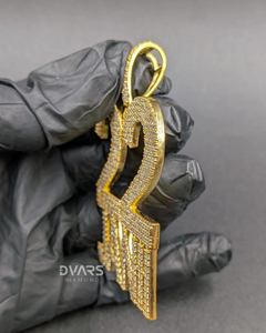Collier Pendentif Personnalisé Iced Out – Cadeau pour Lui – Breloque Nom et Numéro Personnalisés – Bijou Hip Hop Personnalisé pour Anniversaire - Product Image 2