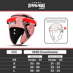FARABI Pink <b>Dummy</b> Boxing Headgear EVA PU Materials Protective Comfortable Durable Training Black Tattoo Design for All Seasons - Product Image 6