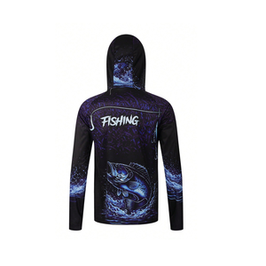 OEM Custom Fishing Hoodies for Men UPF 50+ Quick Dry Moisture Wicking Long Sleeve UV Protection Outdoor Fishing Wear For Man - Product Image 3