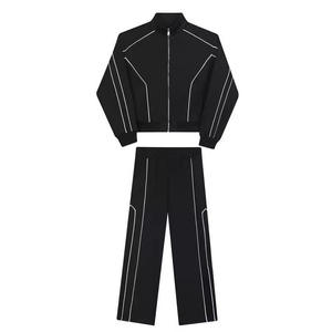 OEM Winter Windbreaker Set Factory Custom Reflective Embroidery Logo Lightweight Nylon Hooded Jacket 100% Nylon Sporty Solid - Product Image 5