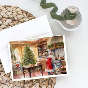 Lunatique A7 Taille 5x7 Cartes Vierge Pack 8 Mme Claus et Santa Cookies Cartes de Voeux avec Enveloppes - Product Image 2