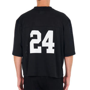 Camiseta Deportiva Unisex de Alta Calidad, Color Negro, Transpirable, de Malla de Poliéster, Antibacteriana, para Verano, Fútbol, Béisbol - Product Image 2