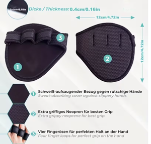 PROFIT SPORTS Protège-paume réglable en cuir de vachette antidérapant avec support pour les doigts pour hommes, idéal pour la musculation et le soutien du poignet - Product Image 4