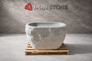 Lavabo de Mármol Tallado a Mano de Lujo Moderno - Lavabo Independiente Premium para Muebles de Baño en Hoteles, Resorts y Villas - Product Image 5