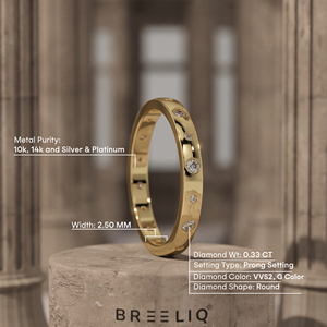 แหวนทองคำขาว 14K ประดับเพชรทรงสแกลลอป BREELIQ ระดับความสะอาด VVS2 สี G เพชรทรงกลม มอยส์ซาไนต์ สำหรับงานแต่งงานและวันครบรอบสำหรับผู้หญิง - Product Image 2