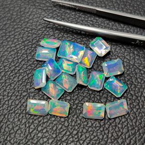 8x10mm naturel éthiopien Welo opale à facettes octogone coupe pierre précieuse calibré couleur jouer pierre d'opale pour bijoux au prix de gros - Product Image 3