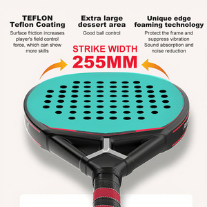 Raqueta de Pádel de Alta Calidad con Núcleo de Fibra de Carbono 12K, Acabado de Lija de Espuma Elite, Cabeza en Forma de Diamante, 45CM, 350-370g, Ecológica - Product Image 3