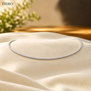 Iced Out 925 Sterling Silver Round Brilliant Cut Diamond <b>Tennis</b> <b>Necklace</b> Moissanite Men's Everyday Wear - Product Image 5