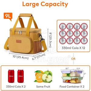 Best Selling Custom Insulated Meal Prep Lunch <b>Cooler</b> <b>Bag</b> with High Quality Polyester Durable & Eco-Friendly Design - Product Image 3
