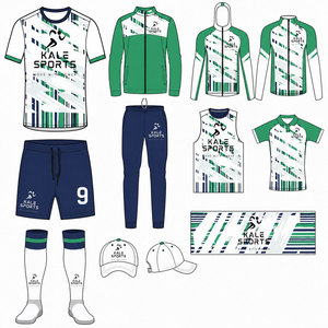 Sublimated New Design Football Uniform Soccer Wear Men's Hoodies Jerseys Soccer T-Shirts & Shorts Set Hats Custom Soccer Kit Set - Product Image 1