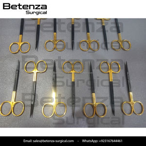 กรรไกรตัดผมมืออาชีพเคลือบสีดำ ใบมีดทังสเตนคาร์ไบด์ ด้ามจับชุบทอง สแตนเลสคุณภาพสูง พรีเมียม - Product Image 3