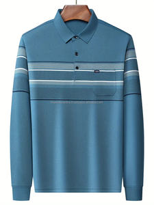 Meilleure vente T-shirt pour homme prix de gros Logo sur mesure polos longs à séchage rapide, polos pour hommes - Product Image 6