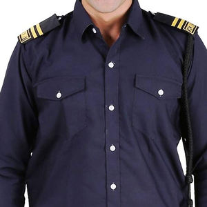 Camisa de guardia de seguridad con logotipo en el pantalón, 100% poliéster, forro ligero, uniforme de verano para hombre en venta a bajo precio. - Product Image 5