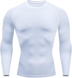 เสื้อรัดกล้ามเนื้อสำหรับออกกำลังกาย MMA BJJ สำหรับผู้ใหญ่ ยูนิเซ็กซ์ ผ้ายืดสแปนเด็กซ์/คอตตอน แขนยาว ย้อมสีทั้งตัว ป้องกันรังสียูวี UPF50+ แห้งเร็ว 220 กรัม - Product Image 2