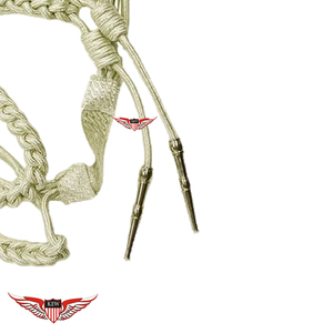 Aiguillette torsadée avec pointe argentée métallique - Product Image 2