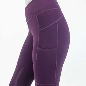 High Quality 4-way Stretch Horse Riding Breeches <b>Leggings</b> Tights <b>Equestrian</b> Wear Pants on Technical Fabric with Soft Feel - Product Image 4