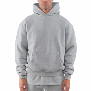 Custom Logo <b>Black</b> Blank Heavy Weight Soft Cropped Hoodies Luxury Heavyweight Cropped Hoodie <b>Men</b> Long Sleeve Pullover Hoodie - Product Image 4