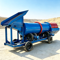 Installation de Lavage d'Or à Opération Simple 200 Tonnes/Heure avec Écran Trommel Anti-Abrasion pour l'Or des Riviers