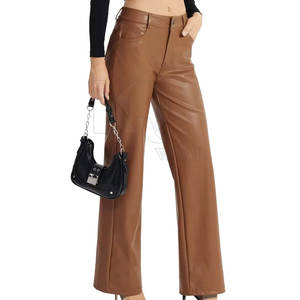 Pantalones de Cuero para Mujer, Diseño Clásico Ajustado y Elástico para Uso Diario y Noches Elegantes - Product Image 3