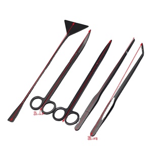 Kit de herramientas para acuario Tanque de peces Aquascaping Plantas acuáticas Pinzas Tijera Espátula Tanque de acuario Aqua scaping Tools 5 en 1 - Product Image 1