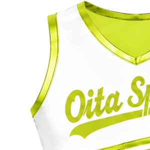 Camiseta Corta sin Mangas Verde Lima para Animadoras, Uniforme Deportivo Personalizado para Equipos, Ropa Deportiva de Alto Rendimiento, Ropa de Entrenamiento - Product Image 4
