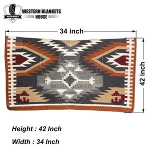 Almohadilla de Silla de Montar Delgada 2024, Almohadillas de Silla de Montar de Lujo Personalizadas, Almohadilla de Rancho de Lana Contorneada Occidental, Multicolor, Nueva, de Polialgodón, Personalizable - Product Image 2